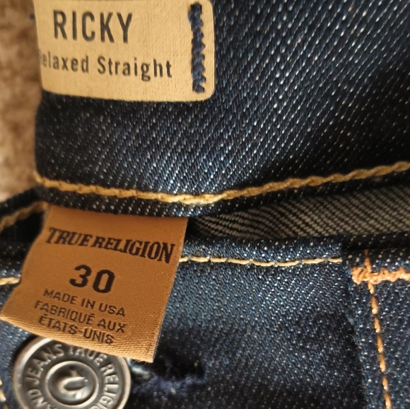 Men's True Religion Ricky Relaxed Straight Jeans Size 30 - Picture 3 of 8